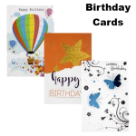 Birthday Greeting Card & Envelope - Assorted